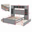 Lit en bois avec armoire, tablette et prises tout-en-un-514577489