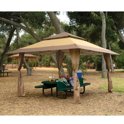 Pavillon jardin déroulant en acier l 13 pi. x p 13 pi. instant