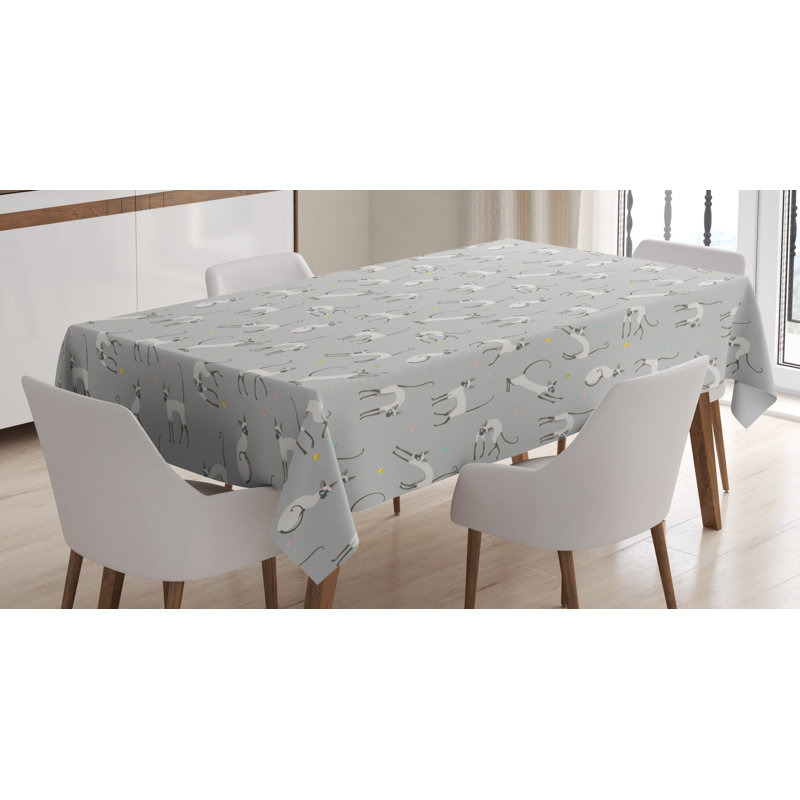 Cute Siamese Tablecloth, 70" L x 52" W