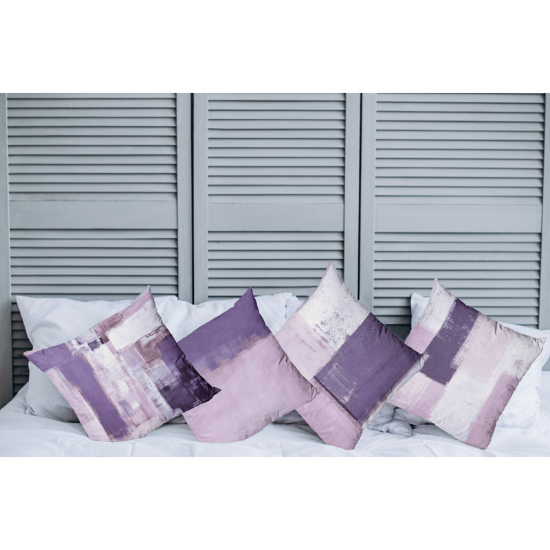 Reversible Pillow Cover, 20" H x 12" W, Eggplant Mauve / Lilac