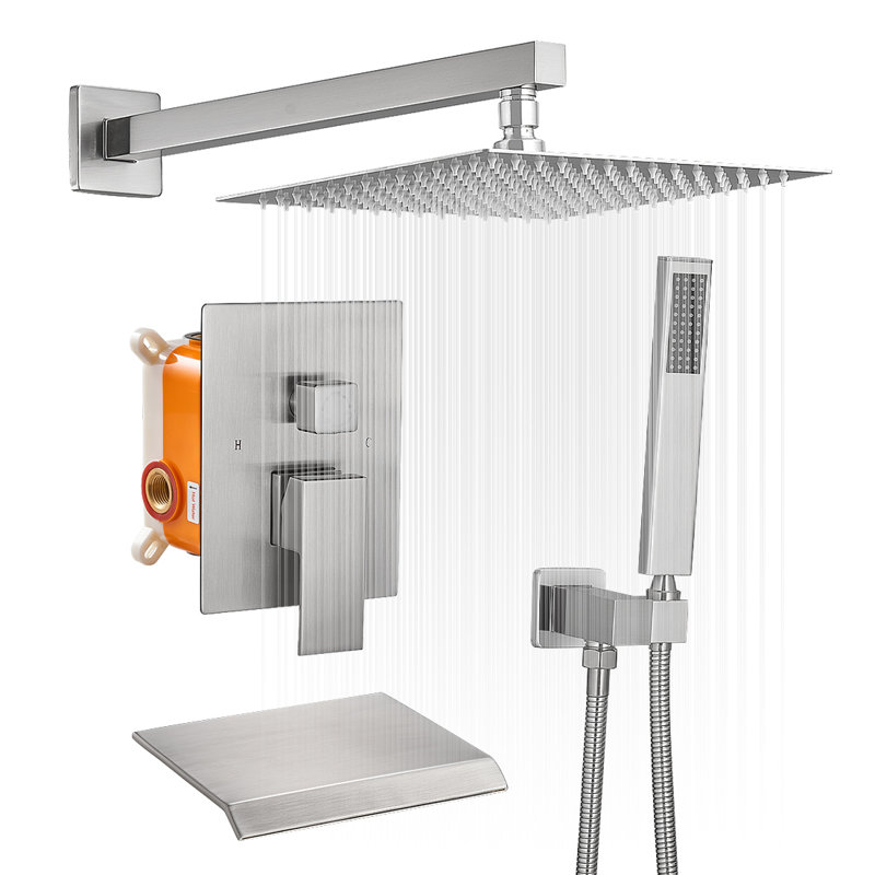 All-In-One Kit with Rough in-Valve, Brushed Nickel