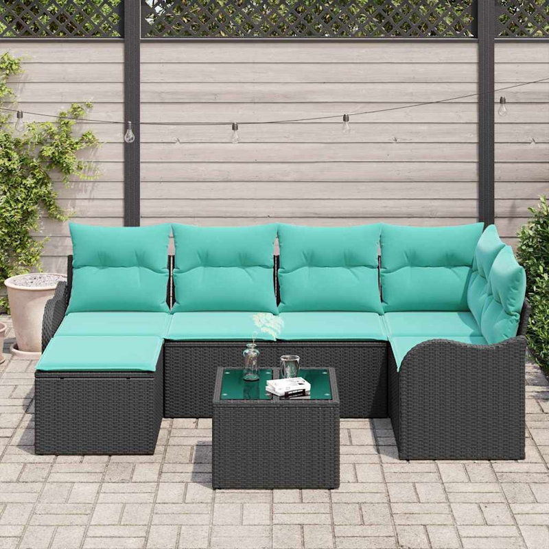 Ensemble de canapé de jardin 7 pièces vidaXL