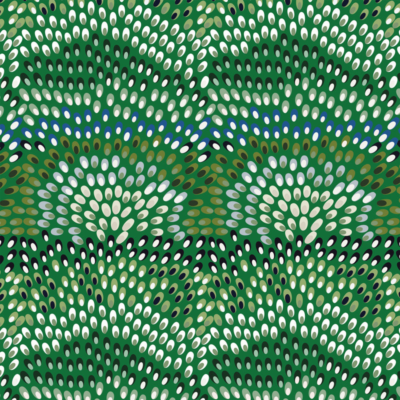 Rouleau de papier peint adhésif L 10 pi x 24 po Lomé Jardine, Noir / Vert