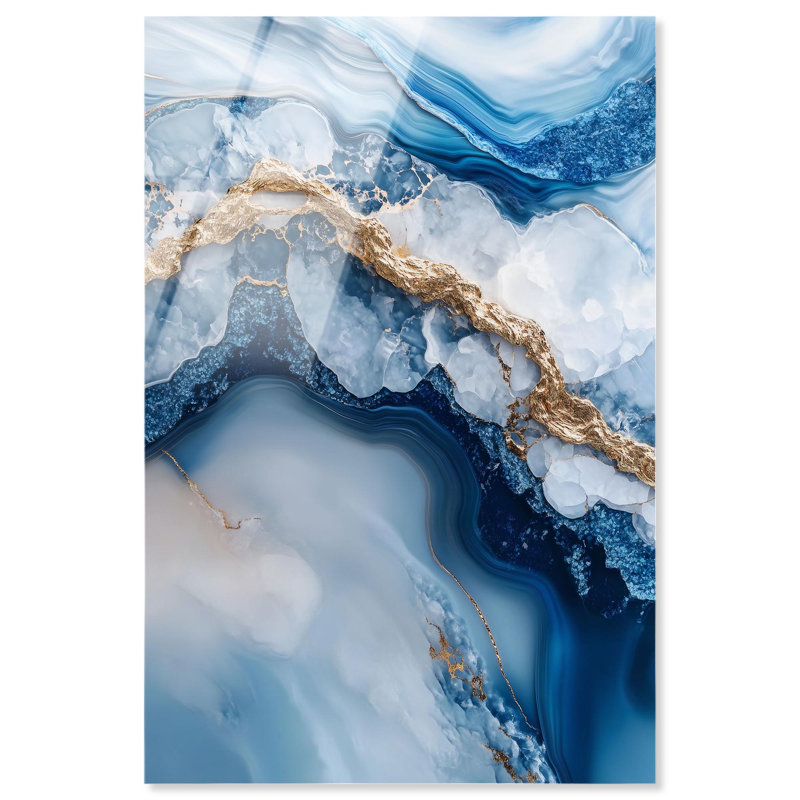 Décoration murale géode acrylique Molten Topaz II par Art Remedy, prête à être accrochée, H 15 po x l 10 po