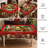 Machine-washable red Christmas Jesus design polyester tablecloth