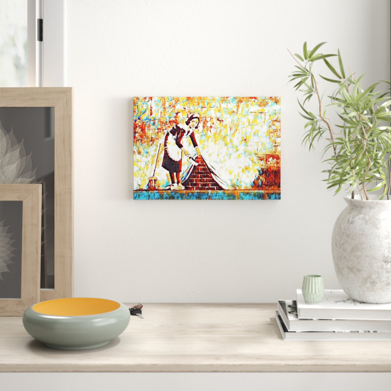 Banksy - Wrapped Canvas Print, 35cm H x 50cm W