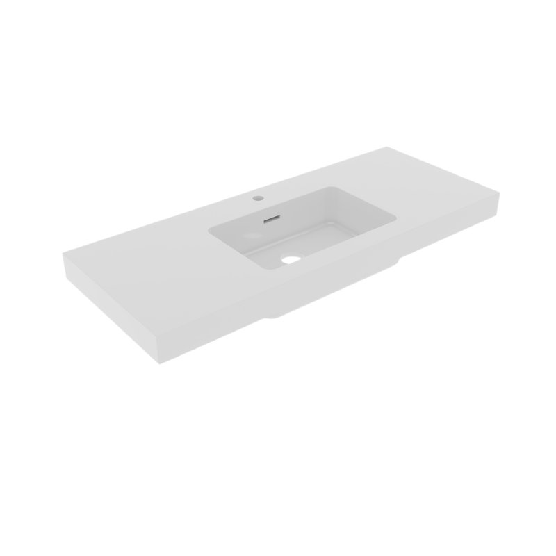 Integrated Engineered Quartz Basin Without Drain And Faucet