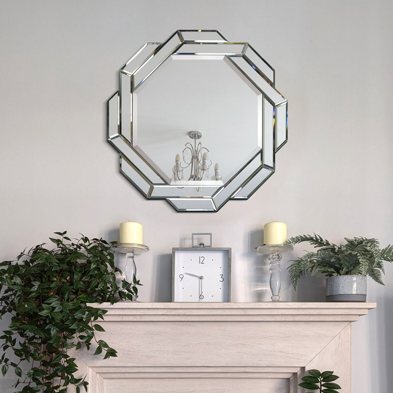 Miroir biseauté octogonal, 24 po x 24 po