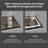 Wayfair Basics® UL Certified Front & Back LED Anti-Fog Tempered Glass Framed Bathroom/Vanity Mirror-1233668524