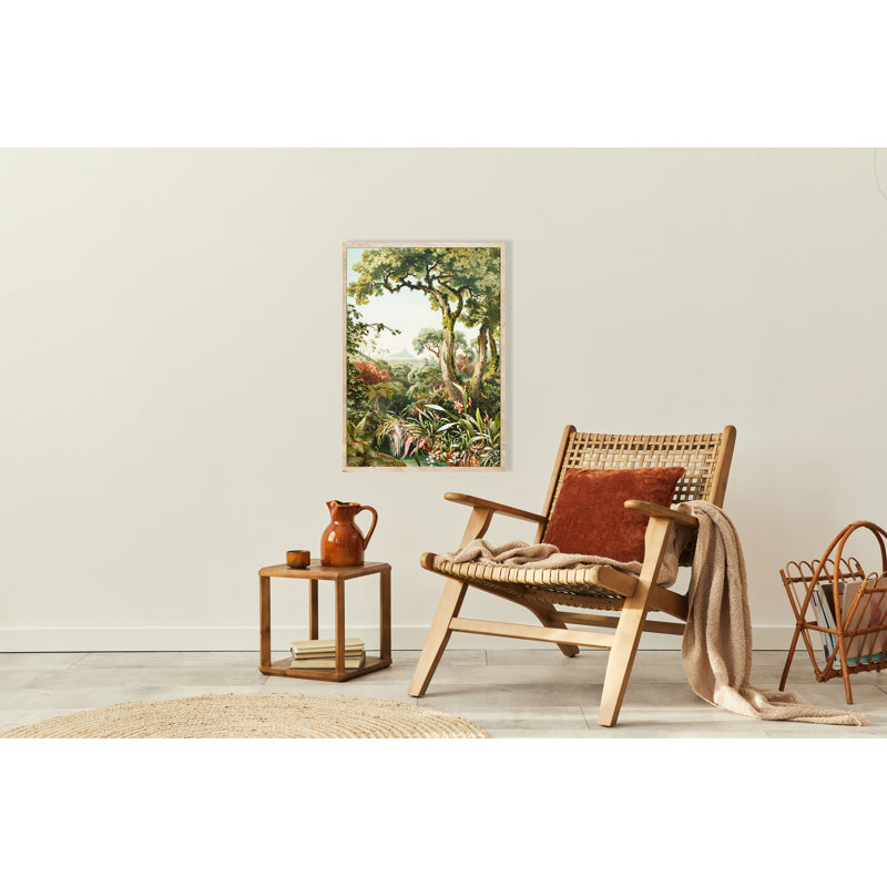 Royal Tropical Forest - Print, 34.1cm H x 46.4cm W x 1cm D, Natural Oak Framed