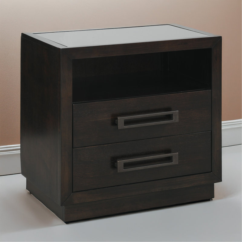Table de chevet 2 tiroirs Broadnax