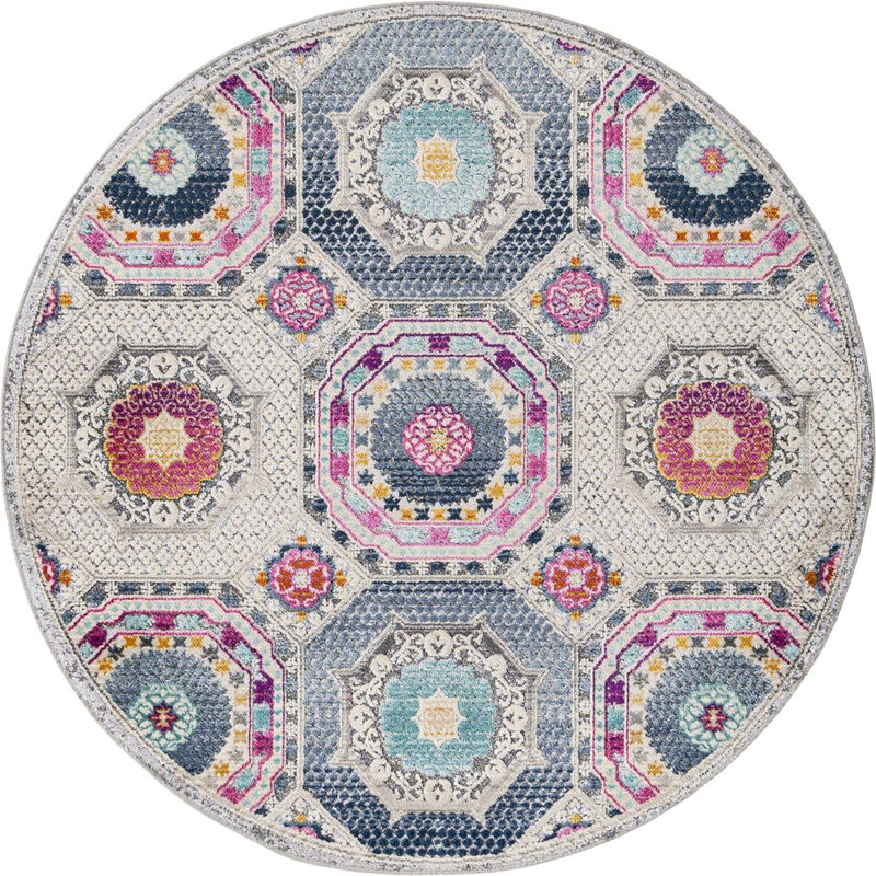 Floral Indoor Rug, Round 3'7"