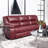 Upholstered Motion Reclining Sofa Red