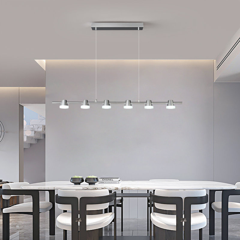 6 - Light Chrome LED Kitchen Island Pendant