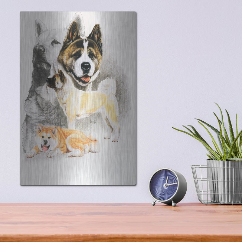 "Akita 2" par Barbara Keith, H 16 po x l 12 po