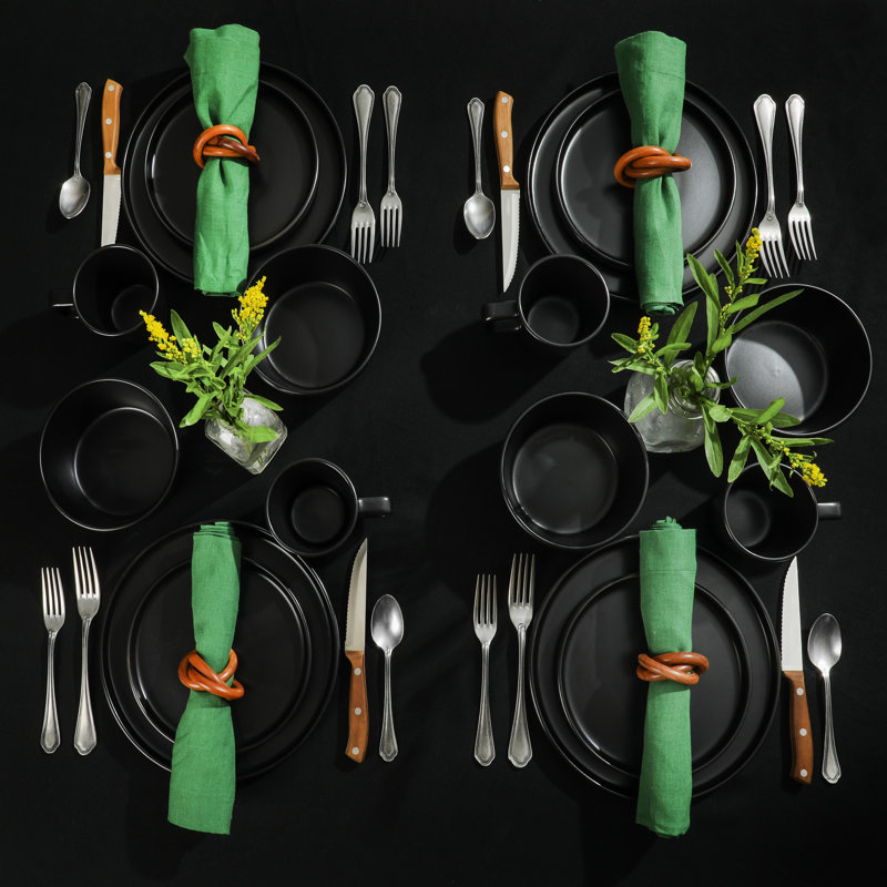 Gibson Soho Lounge Stoneware Dinnerware Set - Service for 8