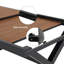 Table télescopique chauffante 7 pièces en aluminium et acier avec chaises-1753759937