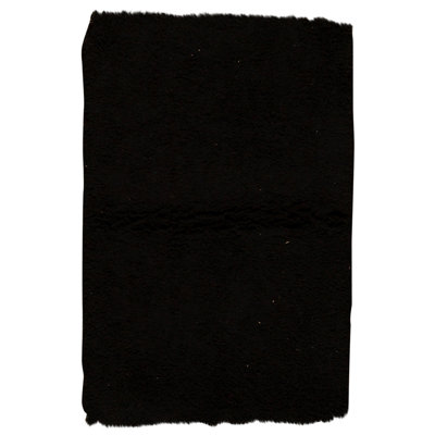 Hand Knotted Wool Area Rug in Black