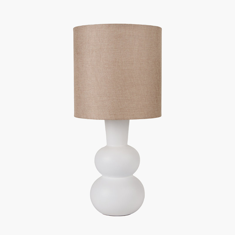 Rivoli Ceramic Table Lamp, Matt White