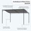 Pavillon de jardin extérieur en acier 10 pi x 13 pi Outsunny