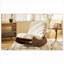 Décoration de chambre de bébé et de salon | Chaise berçante coulissante en velours côtelé FlowLuxe, structure en bois massif, finition blanche
