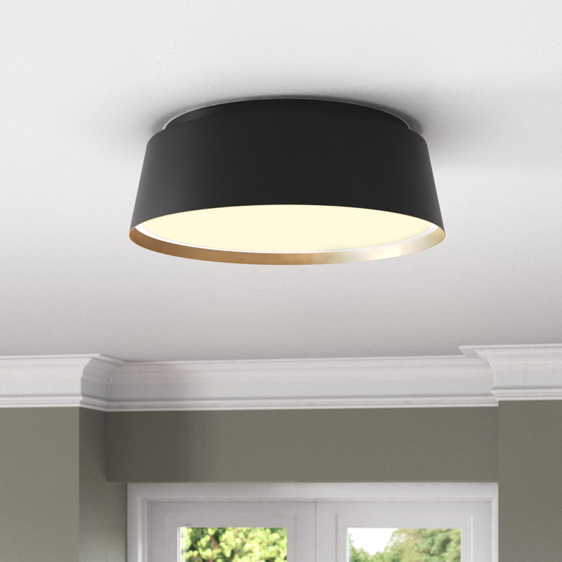 Adriatic Glass Flush Mount, Midnight Black