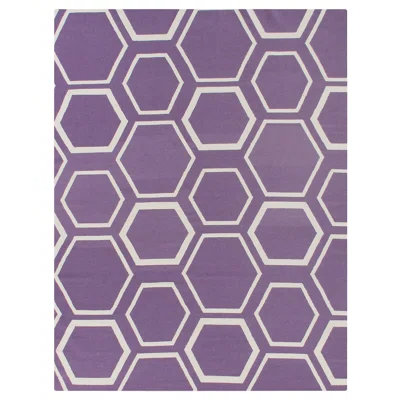Wool Geometric Area Rug, Rectangle 5' x 8'