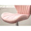 2 pièces en rose - hauteur réglable et pivotante, siège rembourré, design moderne avec repose-pieds confortable et 2 chaises élégantes-1469229938
