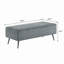 Banc rembourré en velours côtelé
