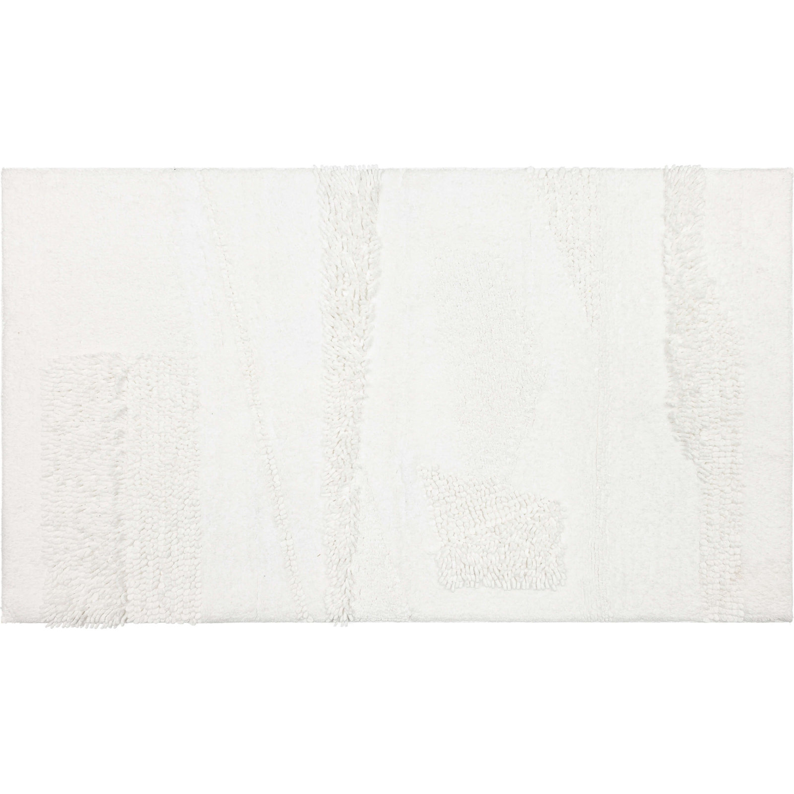 Laverne Cotton Bath Rug, 17" W x 24" L, Arctic White