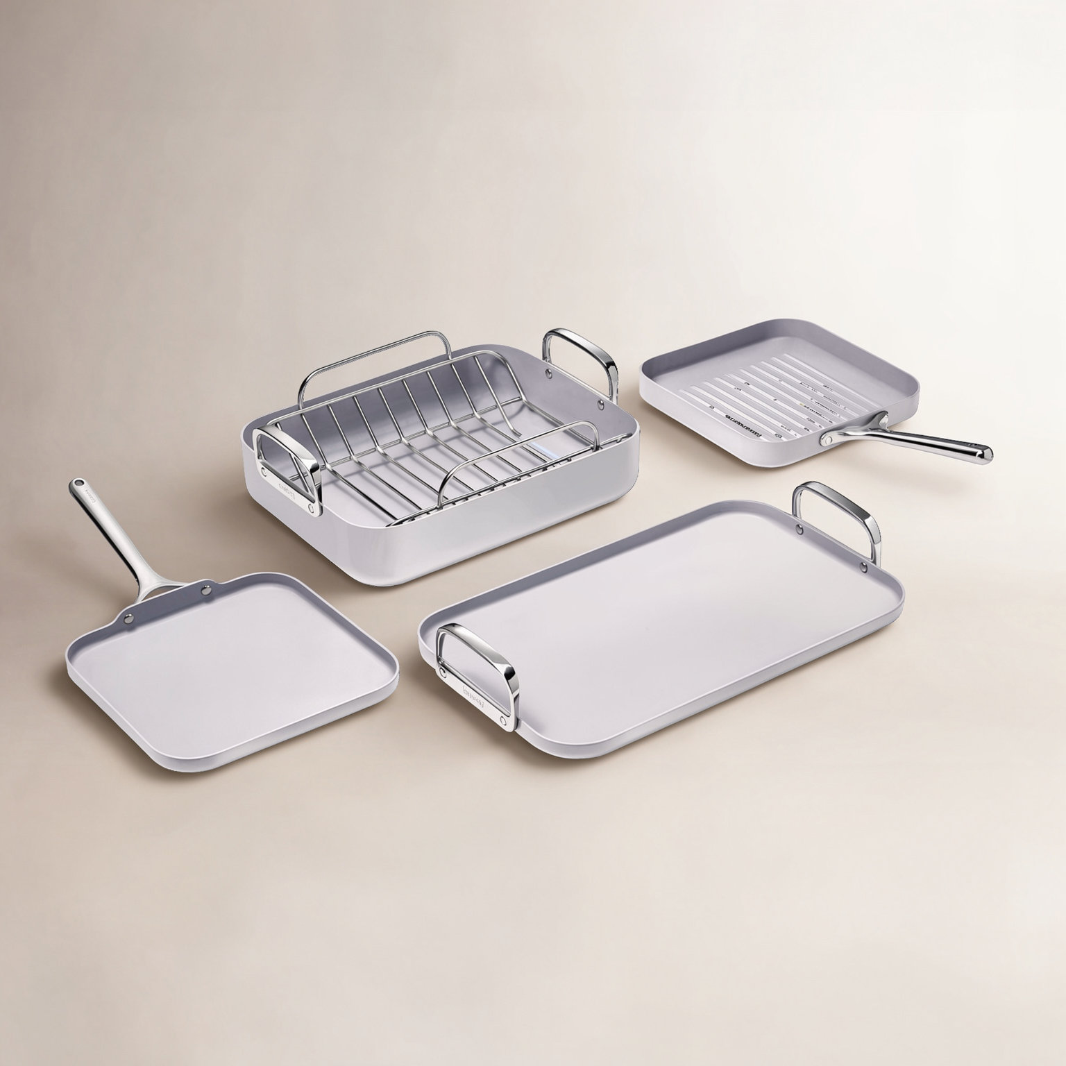 Caraway 5-Piece Square Cookware Set, Gray