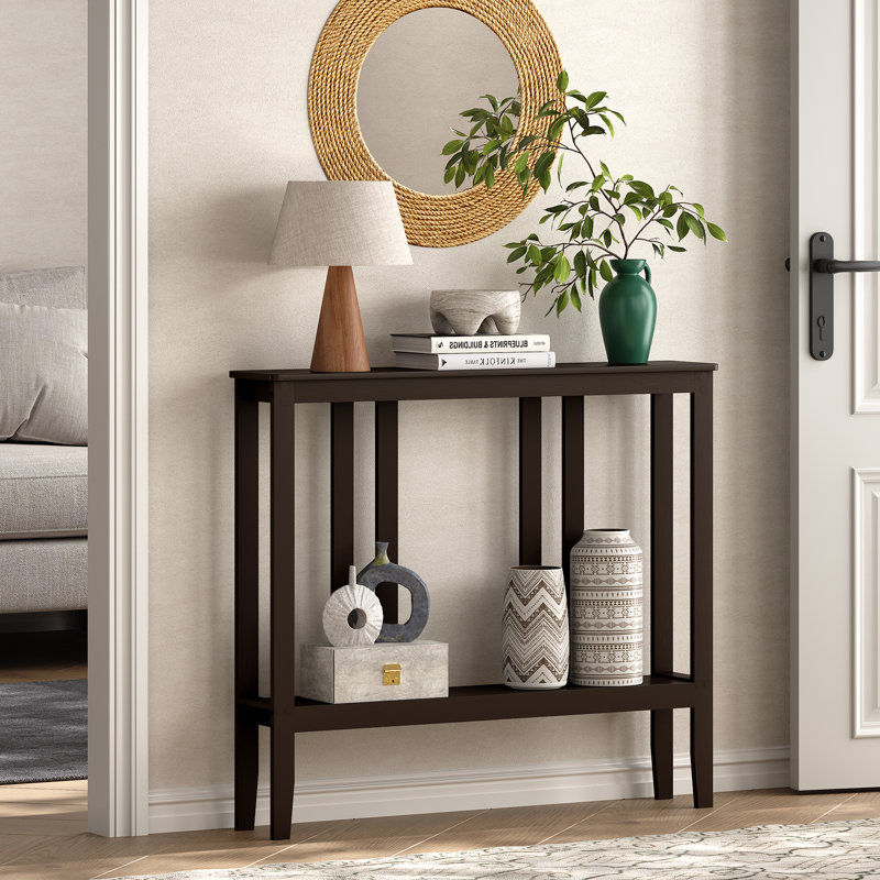 Canapé console en bambou 36,2 ", Marron foncé