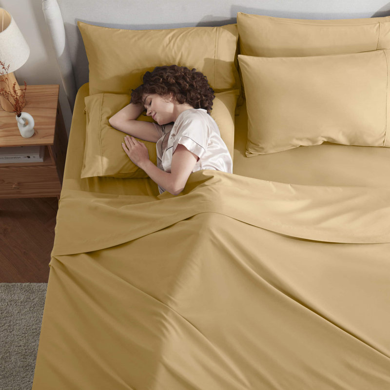 Ensemble de draps en microfibre Hotel Luxury, Chameau, Double