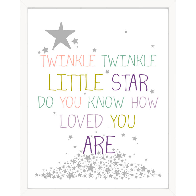 Impression sur papier twinkle twinkle little star Elnora, H 10 po x l 8 po