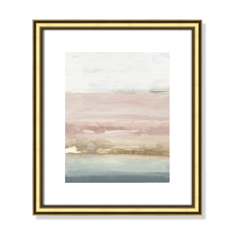 Cotton Cany Horizon Cotton Candy Horizon - reproduction d'art, H 15 po x l 13 po x P 0,875 po, Papier avec cadre doré, Blanc