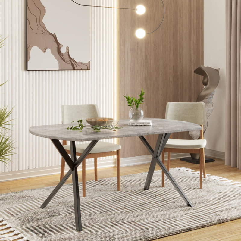 Manteno Metal Base Dining Table