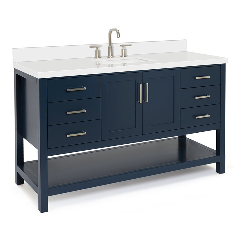 Magnolia Bath Vanity Rectangular Basin S061SWQ, Midnight Blue, Rectangular