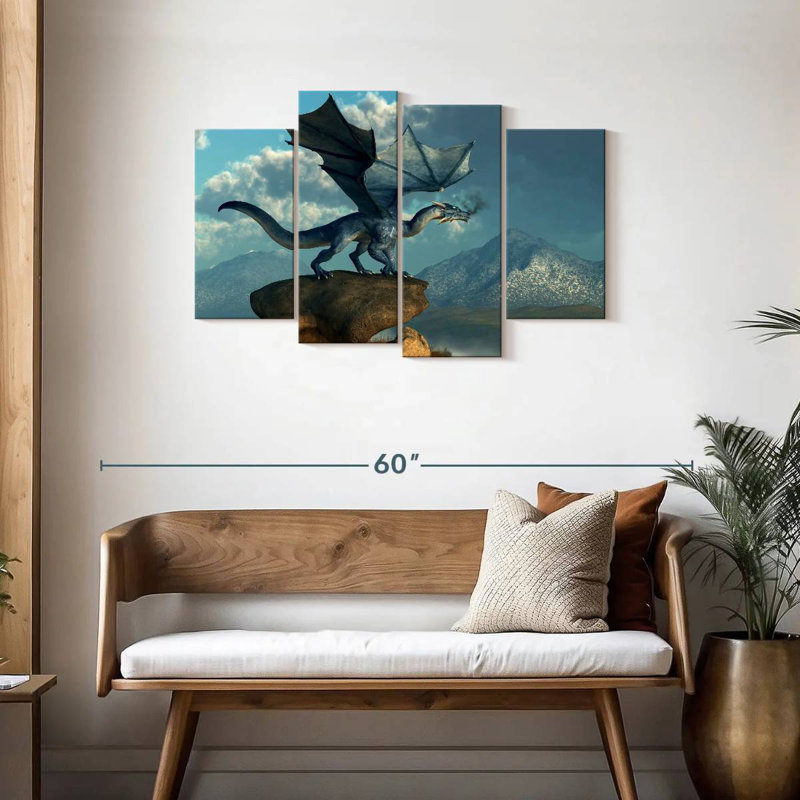 Kelan Blue Dragon, 27" H x 43" W