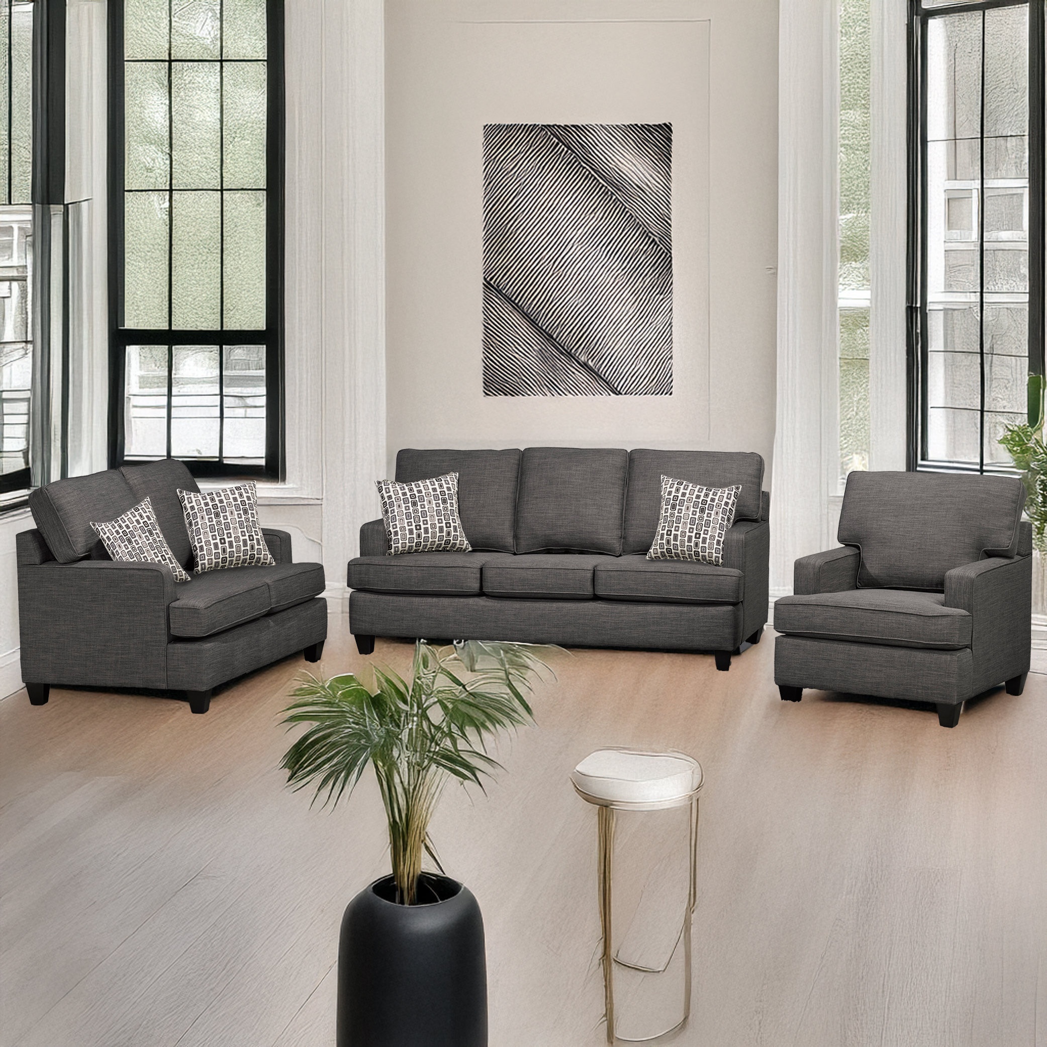 Red Barrel Studio Baxter Fabric Sofa & Loveseat & Chair - Wayfair Canada
