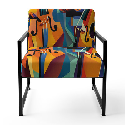 Jazz Performance On Stage II - Upholstered Music Accent Side Chair by East Urban Home