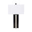Lampe de table moderne en métal 28 po - Design en lin noir et blanc - 17 po x 9 po x 28 po