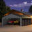 20 Ft. W x 20 Ft. D Heavy-Duty Metal Carport with Galvanized Roof & Fabric Walls, Solar Light, All-Weather Shelter Rated 35psf Snow - Gray-122760497