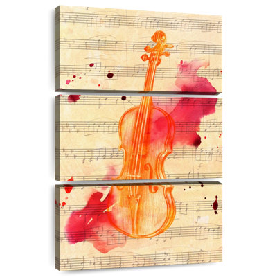 Abarca Golden Violin On Music Sheet