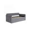 Lit de jour simple rembourré avec couchette et charge USB, structure de lit de jour rembourré, canapé-lit simple-1147422338