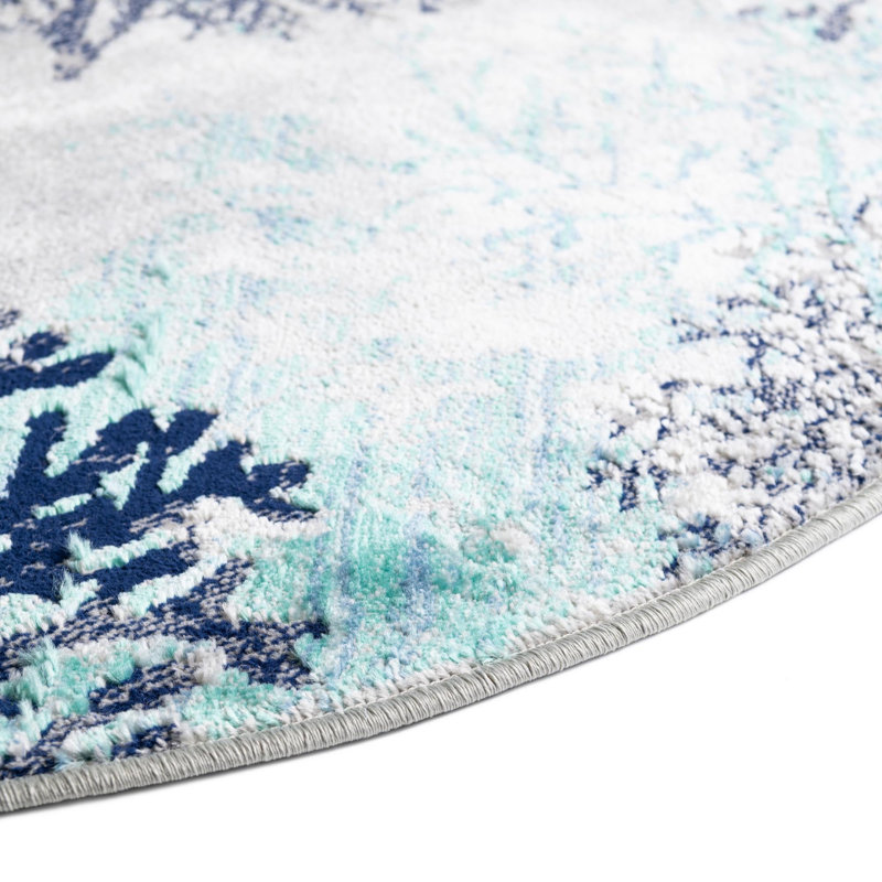 Sutter Polypropylene Plastic Rug, Round 7'