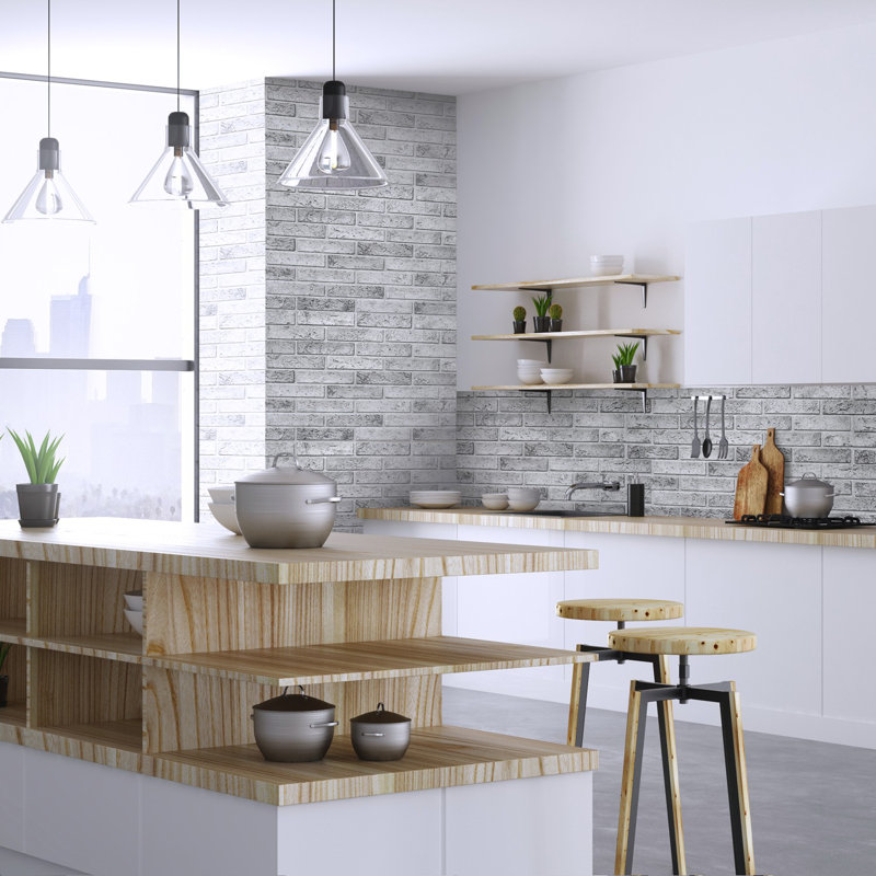 Panneau mural 3D 20 "x 39", gris