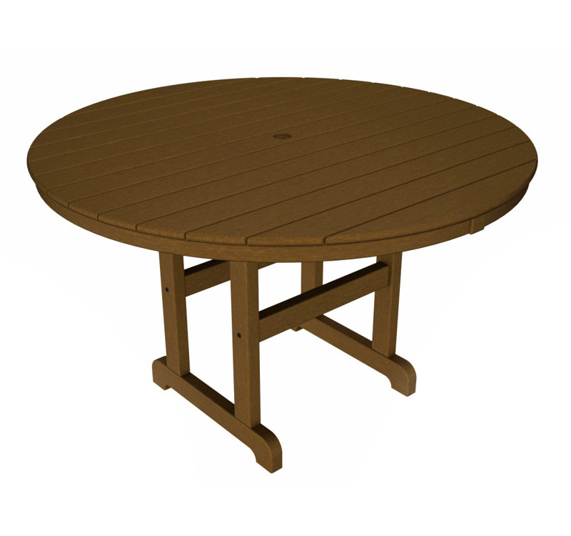 Table de salle à manger POLYWOOD, Teck foncé, 48 po