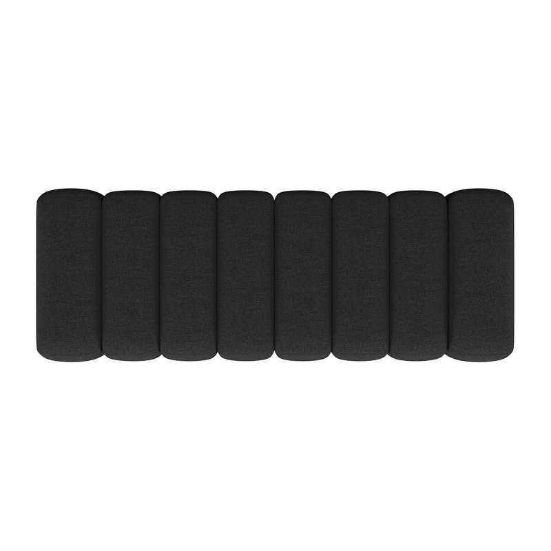 Banc d'appoint rembourré en tissu, Gris anthracite