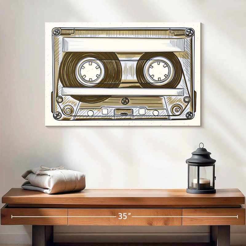 Cassette audio Abarca, H 16 po x l 24 po