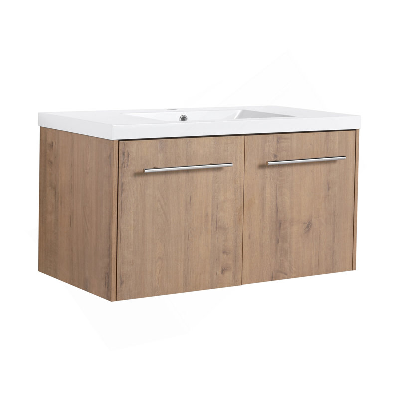 Armoire de salle de bain 36 po avec lavabo, portes à fermeture douce, conception à fixation flottante, 36"